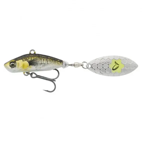 Bestel Nu Savage Gear 3D Sticklebait Tailspin 8cm, 18g Sinking - Green Silver Ayu