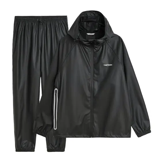 Uitverkoop Tretorn Packable Rainbreaker Set, Black - S