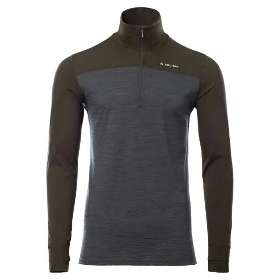 Aclima LightWool 180 Polo w/zip M's Tarmac/Marengo - S Snelle Levering