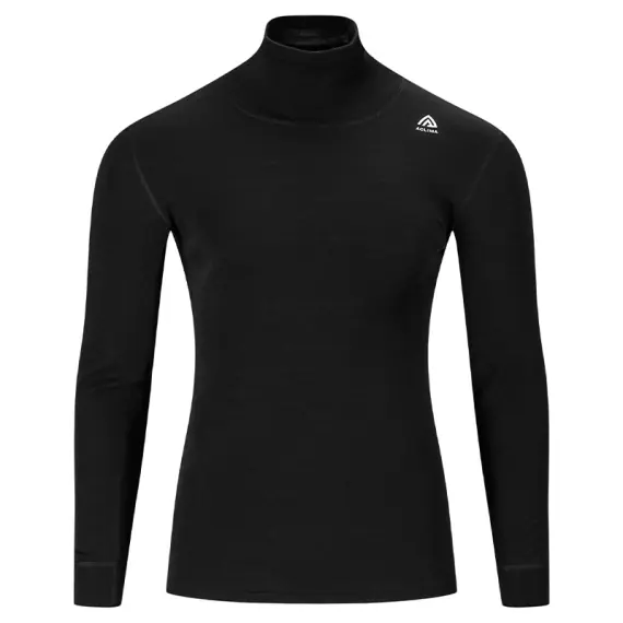 Aclima WarmWool Roll Neck M's Jet Black - S Lage Prijs