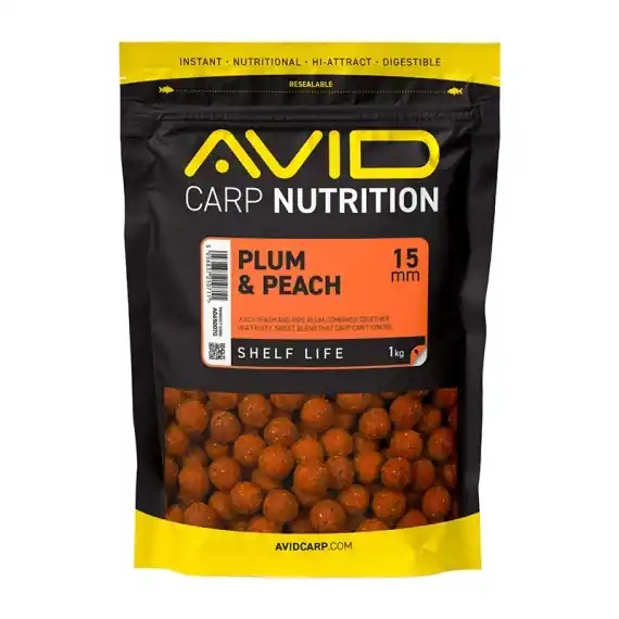 Lage Kosten Avid Plum & Peach Boilies - 20mm 1kg