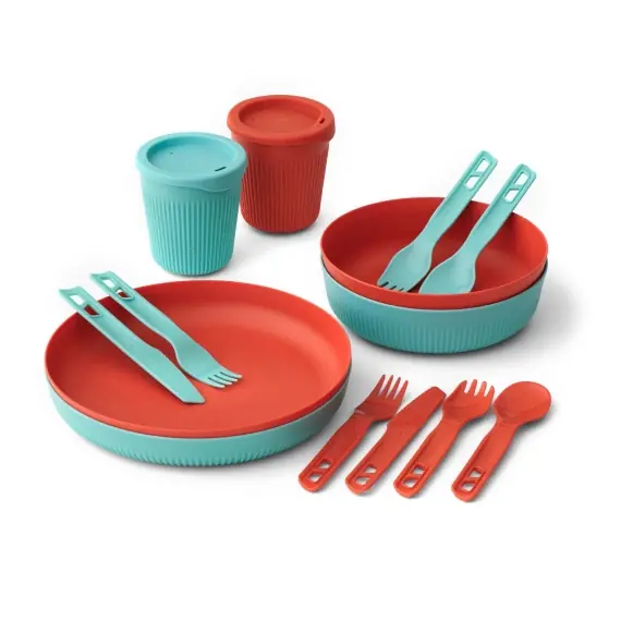 Sea To Summit Passage Dinnerware Set 2P, 14pcs Blue + Orange Nieuw