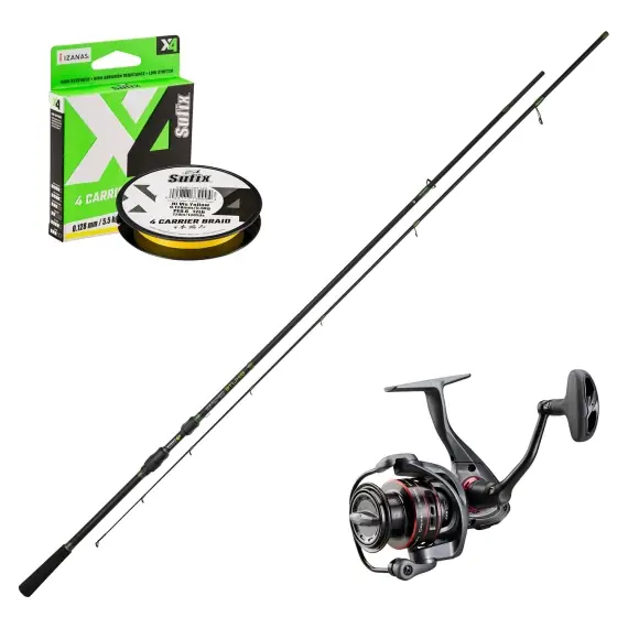 Flitsaanbieding Mikado Bixlite Predator Spin 8' 10-35g Okuma Ceymar Combo