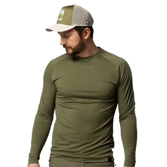 Beyond Nordic BN219 M's Light Merino LS Crew Moss Green - XS Merkproduct