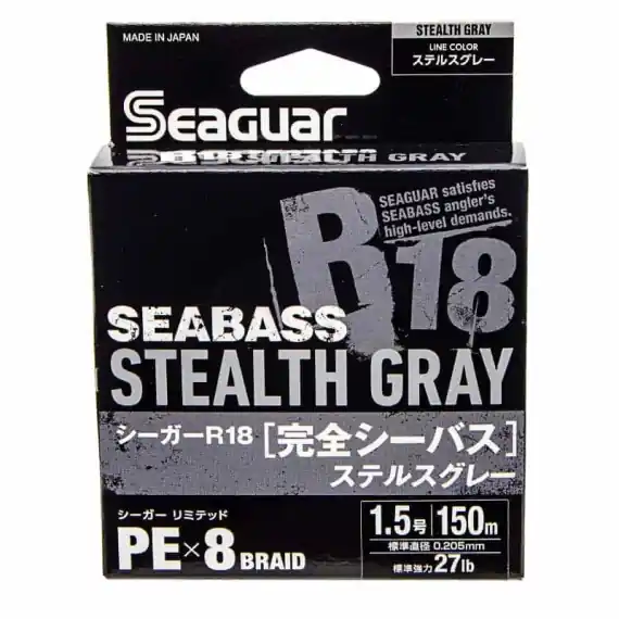 Seaguar R18 Kanzen Seabass 150m Stealth Grey - 0.165mm 1.0Gou Fabrieksprijs