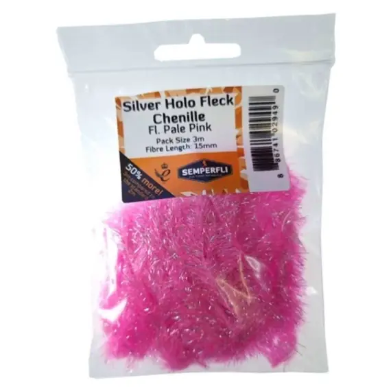 Beperkt Aanbod Semperfli Silver Tinsel Fleck 15mm Large - Black