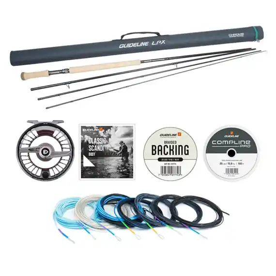 Guideline LPX Chrome Tvåhands Flugset - 12'9'' #8/9 Bestel Nu
