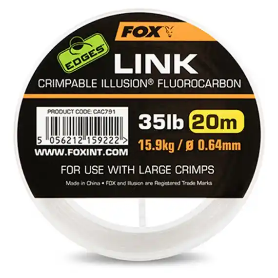 Gratis Retour Fox Edges Link Illusion Fluorocarbon 0.64mm/35lb (20m)
