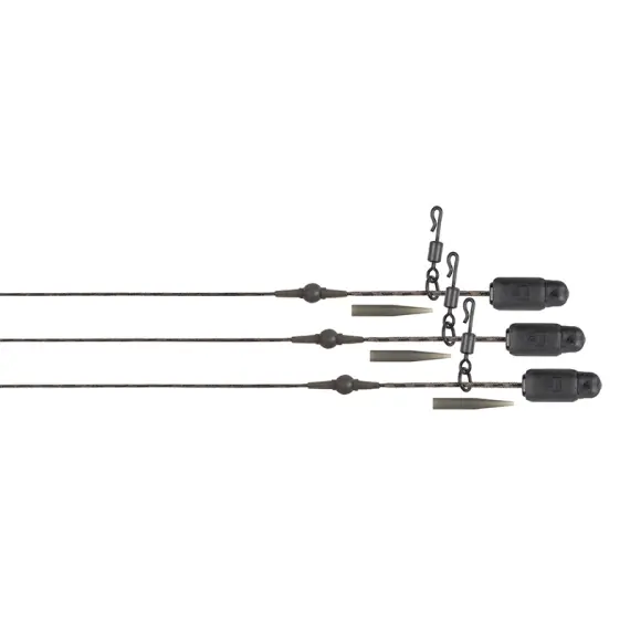 Fox Edges Naturals Heli-Clip Rigs 50lb Copper Core 3pcs Snelle Levering