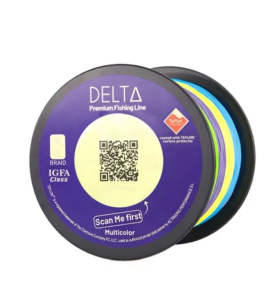Tijdelijk Beschikbaar DELTA Teflon X8 Braid Multicolour 0.399mm/73.2 LBS 300m
