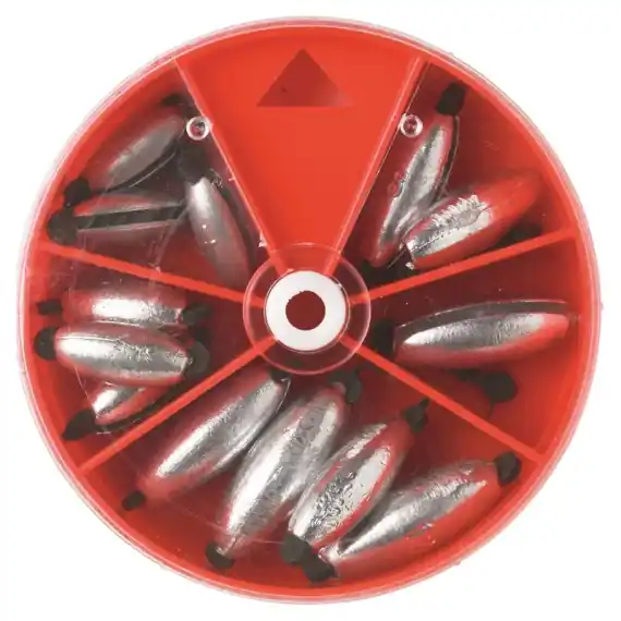 Seizoensaanbieding Kinetic Rubber Core Zinc Sinkers Assortment