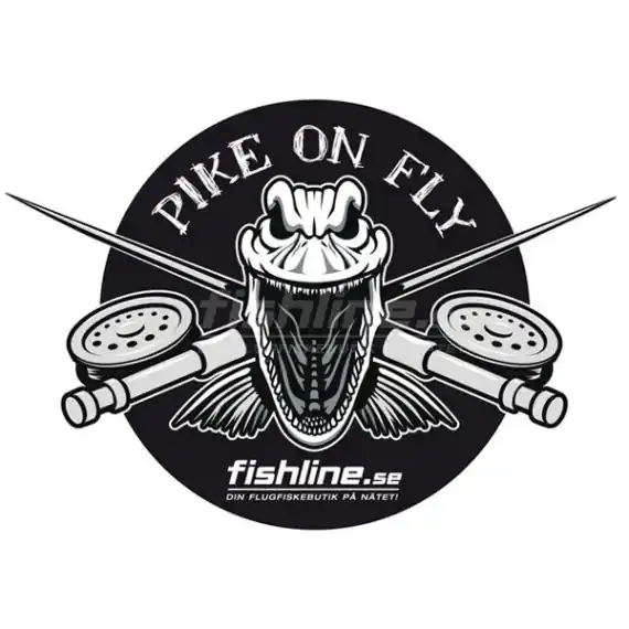 Fishline Pike on Fly sticker Laatste Versie