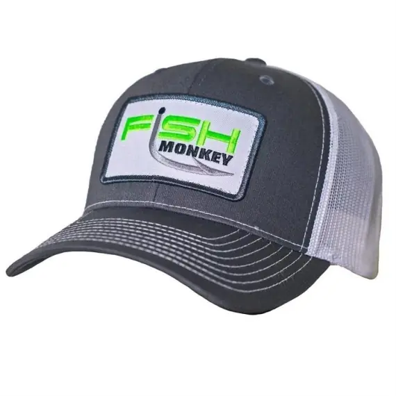 Direct Verzonden Fish Monkey Hat Mr Patch Hat Charcoal/White