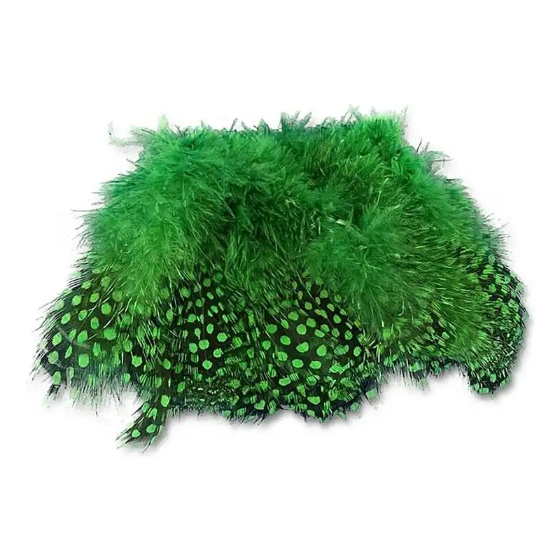 Strung Guinea Feathers Green Highlander # 184 Gecertificeerd