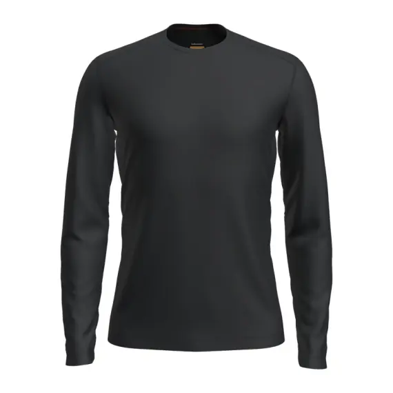 Hete Deal Icebreaker Mens 200 Oasis LS Crewe Black - L