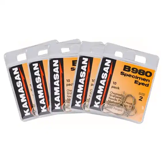 Kamasan B980 Specimen Eyed 10-pack x5 Gecertificeerd