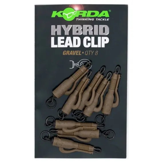 Korda Hybrid Lead Clips Gravel Beperkt Aanbod