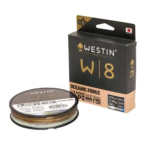 Westin W8 9-Braid Oceanic Forge 300m - 0.33mm, 32kg Betrouwbaar