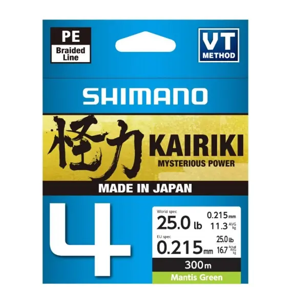 Koopje Shimano Kairiki 4 300m Mantis Green - 0.28mm 26.0kg