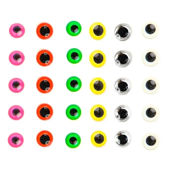 Epoxy Eyes 4,8mm - Black/Fluo Pink Korting