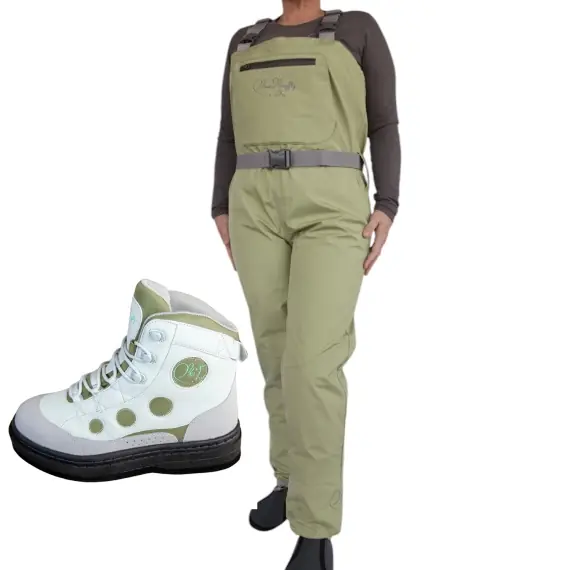 Rechtstreeks Van De Fabrikant Miss Mayfly MOXIE Chameleon Women's Waders & Boots Combo