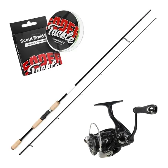 Myran & Daiwa Daiwa Pitch Black Spinning Combo Populair