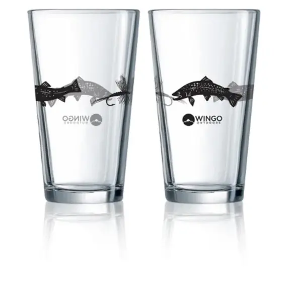 Direct Beschikbaar Wingo Pint Glass Trout Flies 2-Pack