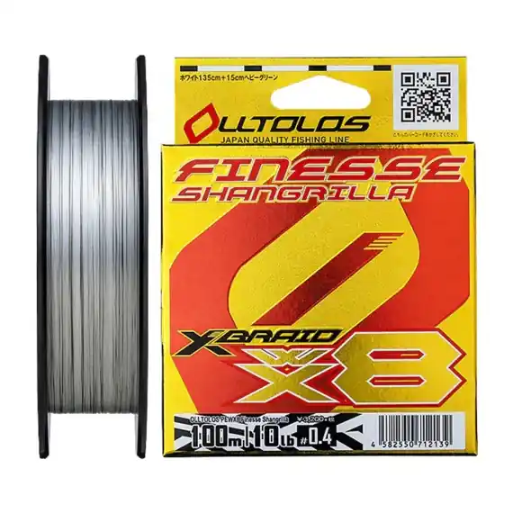 Betaalbaar YGK Xbraid Olltlos Pe Wx8 Finesse Shangrilla #PE 0.6 100M - 0,128mm, 14lbs, 6,3kg