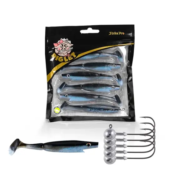 Hete Deal Piglet Shad Jighead Combo