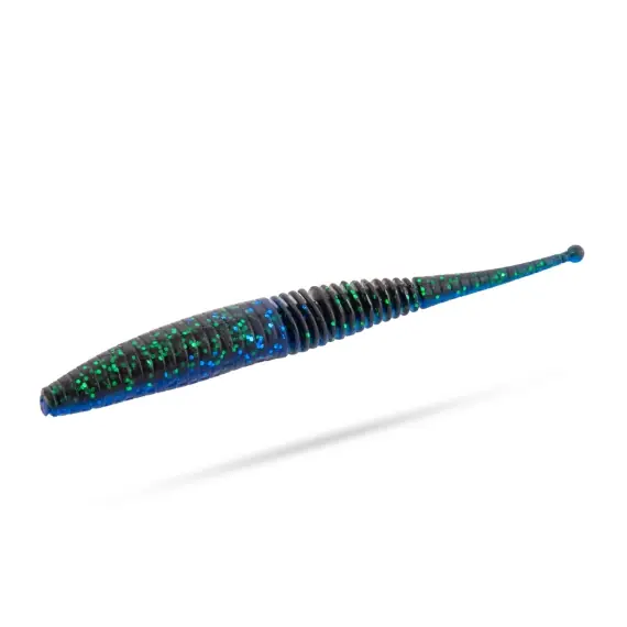Mikado M-Craft Wiggly Worm 7,5cm (8-pack) - Blue Black Dagaanbieding