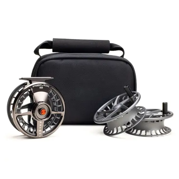 Express Levering Lamson Remix S-Series HD Fly Reel 3-Pack Smoke - #6/8