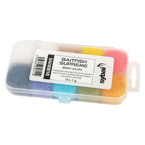 Nieuw Baitfish Supreme Dubbing Box - Bright Colors