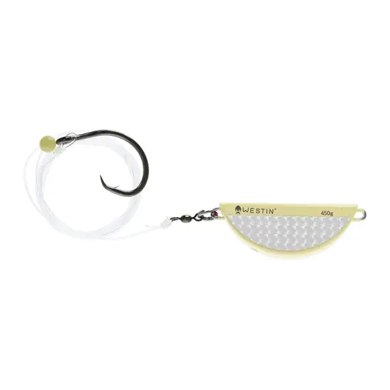 Koopje Westin Halibut Anti Twist Rig Circle Hook 350g - Pink Flash