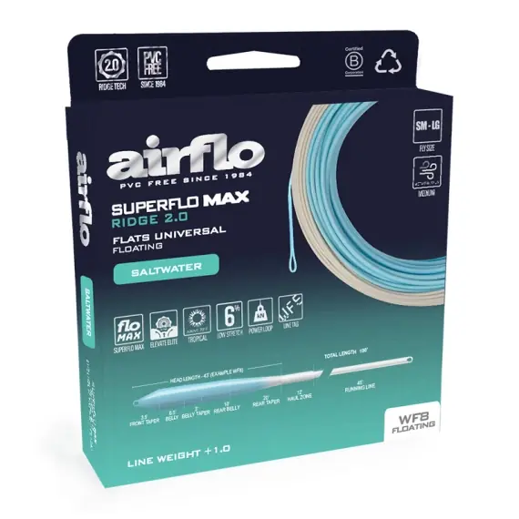 Populair Airflo Superflo Max Ridge 2.0 Flats Universal Intermediate Fly Line - #12