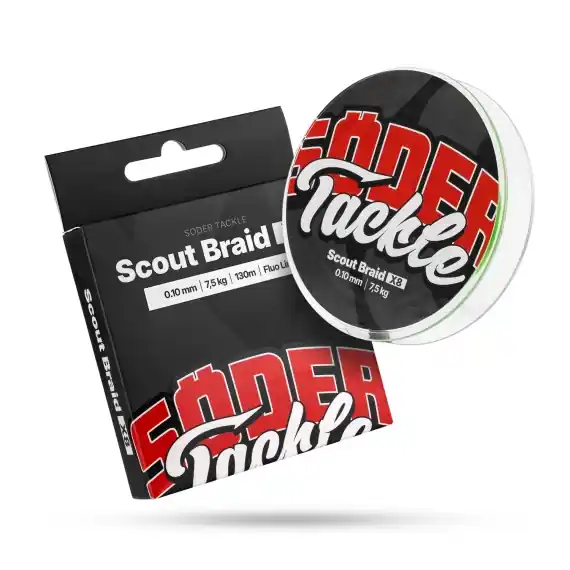 Söder Tackle Scout Braid x8 130m Fluolime - 0,40mm, 35kg Merkproduct