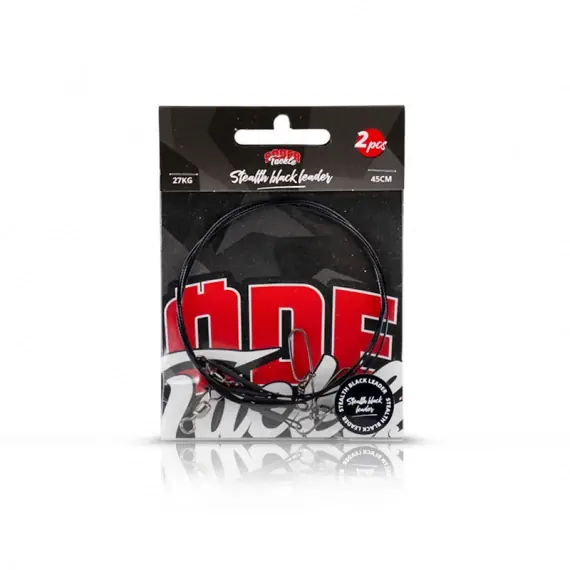 Lage Prijs Söder Tackle Pike Leader Black Coated Wire (2pcs) - 45cm, 60lb