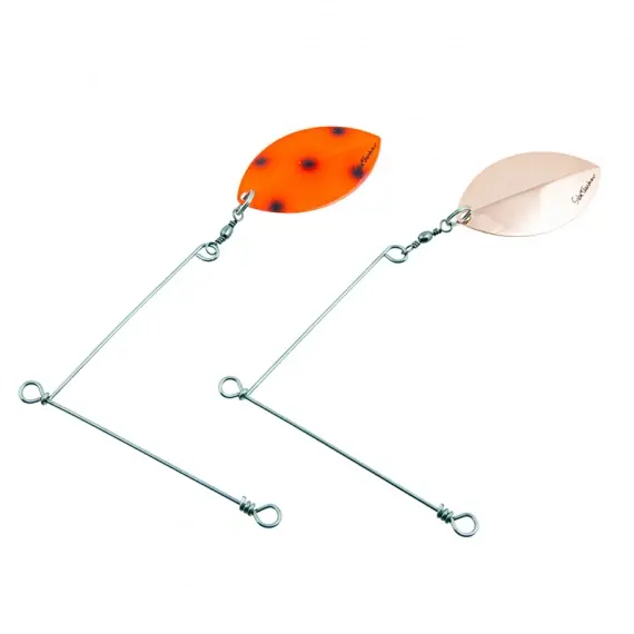 Populair SvartZonker Spinner Rig Large 2-pak - Copper/Fluo. Red Bandit