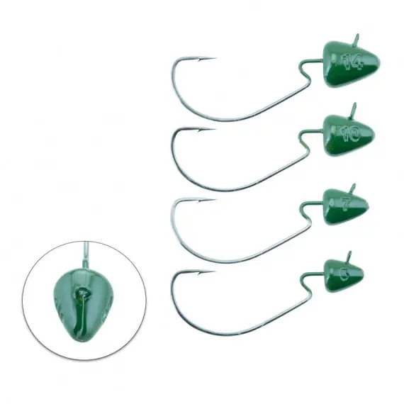 Svartzonker Offset Bismuth Dark Green (2pcs) 4/0 - 5 g Gratis Retour