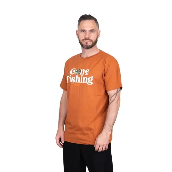 Exclusieve Aanbieding SQRTN Gone Fishing T-shirt Umber - M