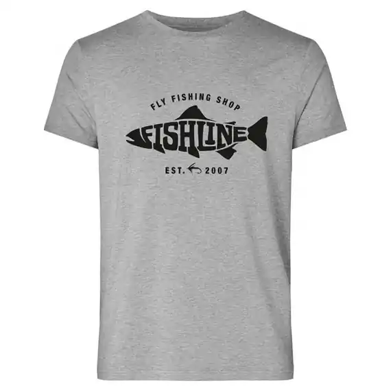 Exclusieve Aanbieding Fishline Fish Logo Men´s 100% Cotton Grey t-shirt S
