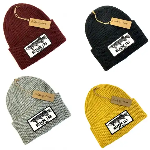 Laatste Versie Wolfcreek Pike Patch Knitted Beanie - Grey