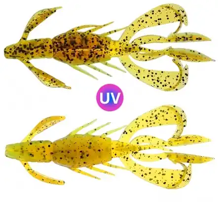 PerchFight Crayfish 4.4'' 5-pak , Green Pumpkin Chartreuse Goedkoop