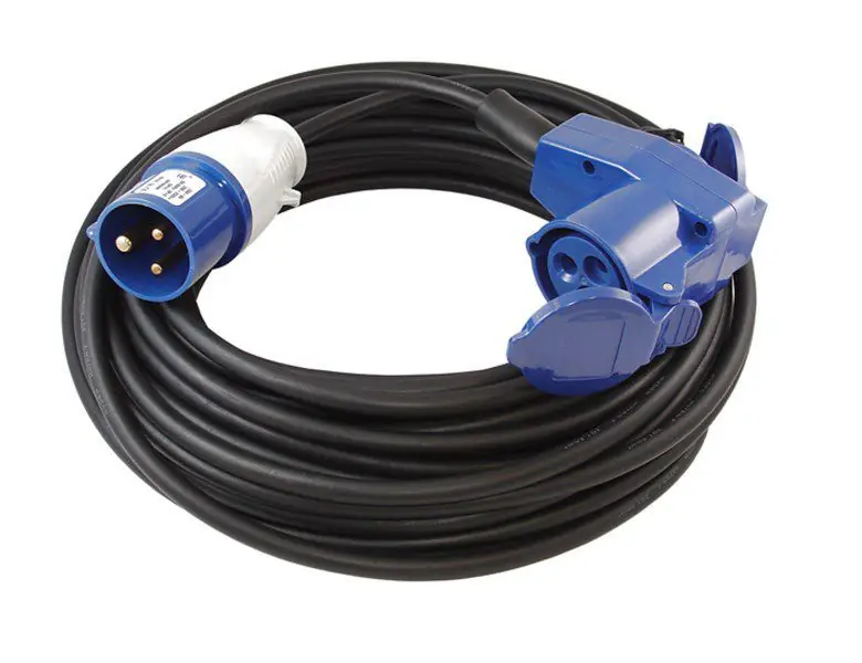 Merkproduct Gimeg CEE Caravan Verlengkabel - Haaks Stopcontact - 30 mtr