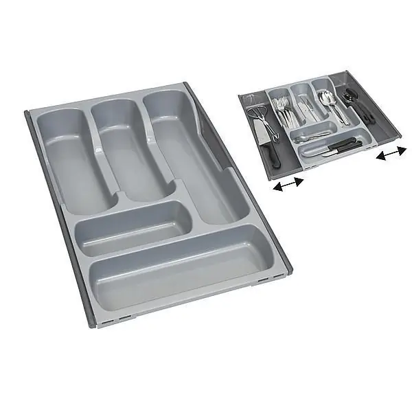 Curver - Bestekbak - 7-Vaks - Uitschuifbaar - 42x30/52x6 cm Hoge Kwaliteit