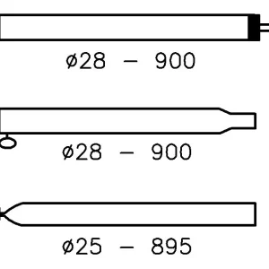 Extra Dakligger 28/25 mm -170-260 cm - Alu Meest Verkocht