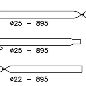 Verandastok - Recht - 25/22 mm - 170-250 cm - Staal Speciale Aanbieding