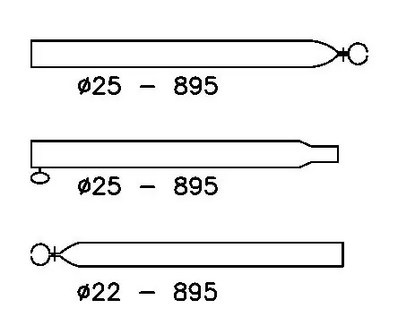 Verandastok - Recht - 25/22 mm - 170-250 cm - Staal Speciale Aanbieding