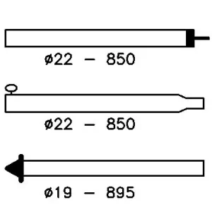 Dagaanbieding Tentstok Met Puntdop - ø 22/19 mm - 180-250 cm - Staal