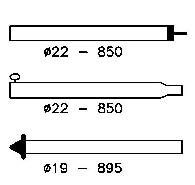 Dagaanbieding Tentstok Met Puntdop - ø 22/19 mm - 180-250 cm - Staal