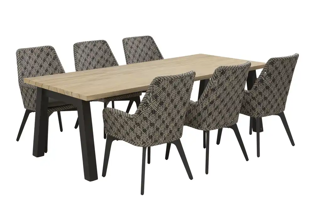 Laatste Versie 4SO Savoy Tuinset 6 personen 240x100cm